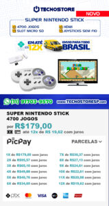 SUPER NINTENDO STICK 4700 JOGOS