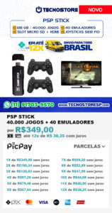 PSP STICK - 40.000 JOGOS + 40 EMULADORES