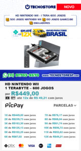 HD NINTENDO WII 500GB - 245 JOGOS
